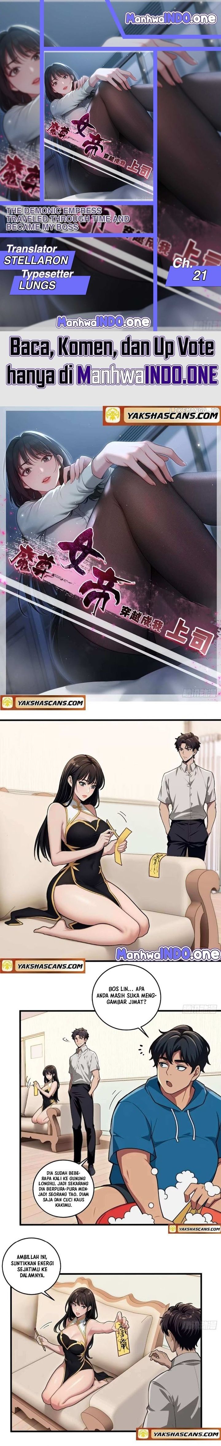 Halaman 1 dari The Demonic Empress Traveled Through Time And Became My Boss Chapter 21
