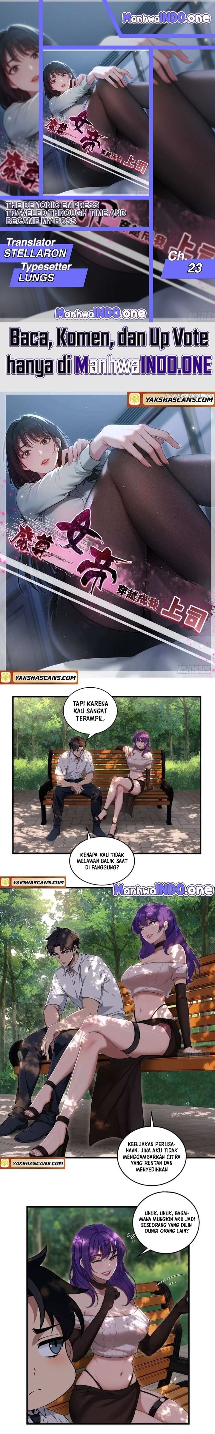 Halaman 1 dari The Demonic Empress Traveled Through Time And Became My Boss Chapter 23