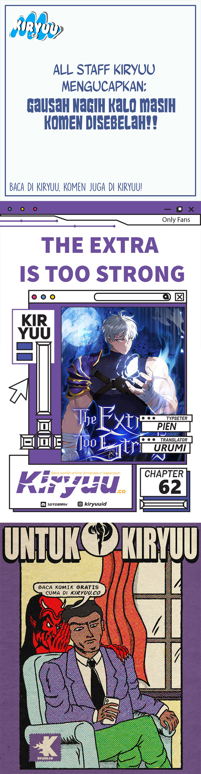 Halaman 1 dari The Extra Is Too Powerful Chapter 62