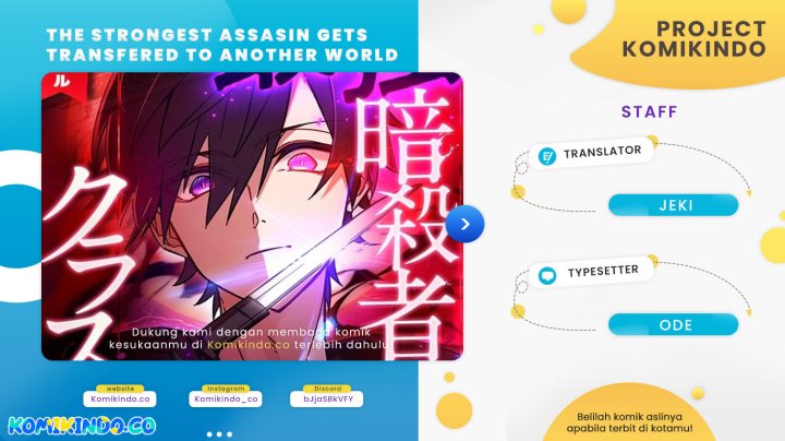 Halaman 1 dari The Strongest Assassin Gets Transferred to Another World With His Whole Class Chapter 8
