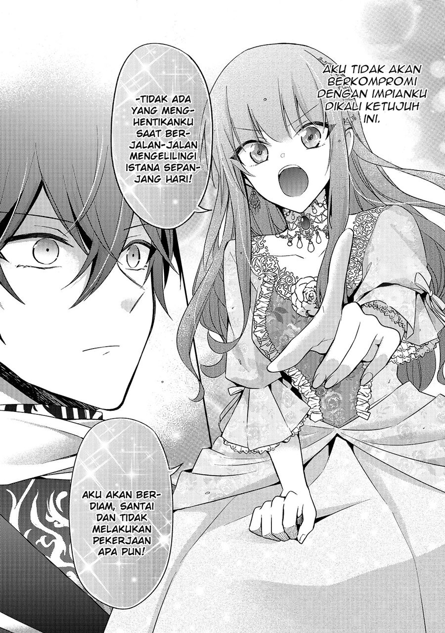 Halaman 16 dari Loop 7-kaime no Akuyaku Reijou wa, Moto Tekikoku de Jiyuu Kimama na Hanayome Seikatsu o Mankitsu Suru Chapter 2