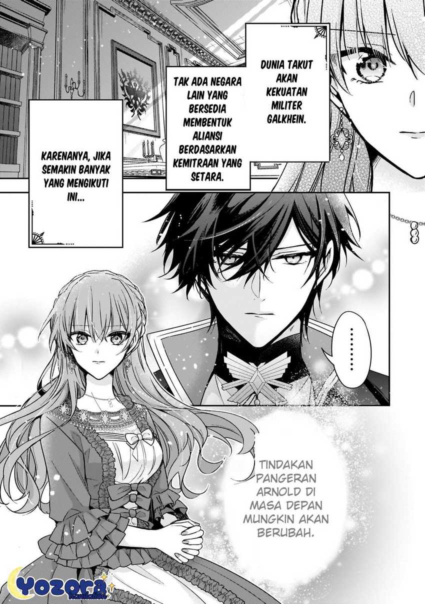 Halaman 14 dari Loop 7-kaime no Akuyaku Reijou wa, Moto Tekikoku de Jiyuu Kimama na Hanayome Seikatsu o Mankitsu Suru Chapter 28