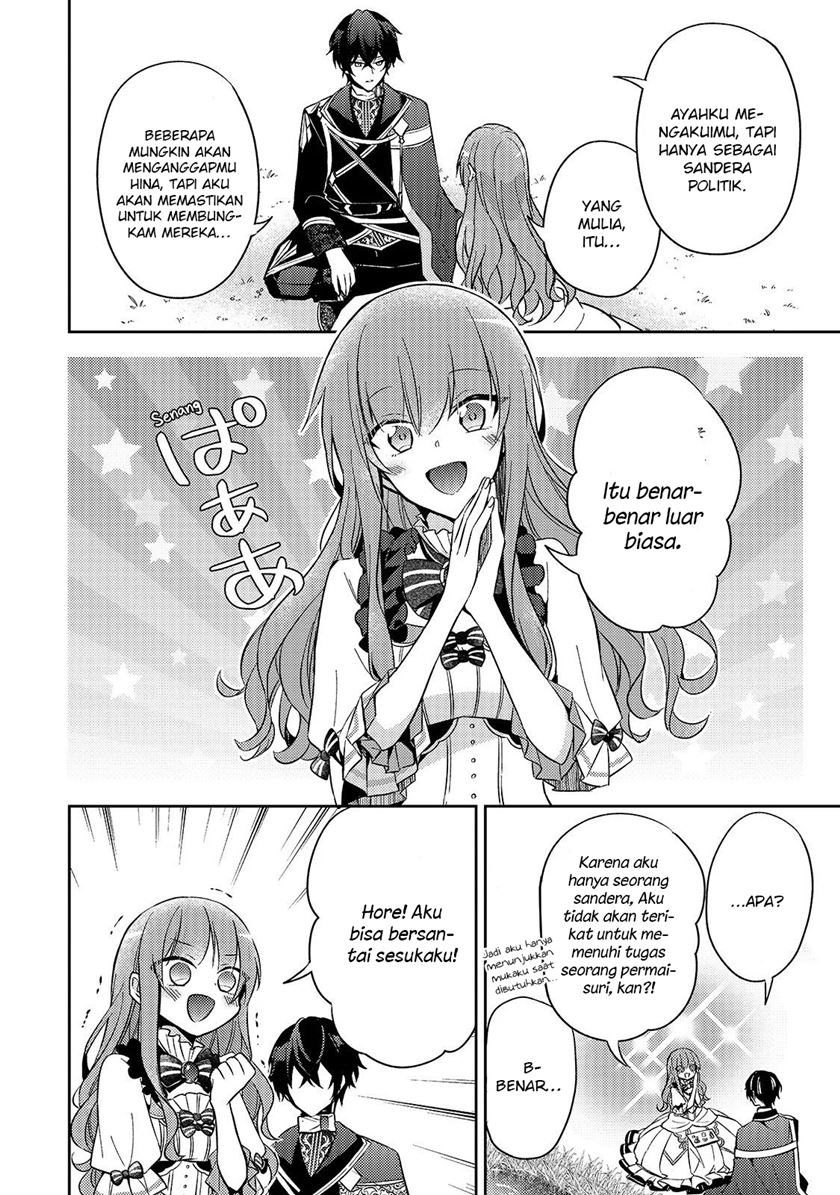 Halaman 15 dari Loop 7-kaime no Akuyaku Reijou wa, Moto Tekikoku de Jiyuu Kimama na Hanayome Seikatsu o Mankitsu Suru Chapter 3