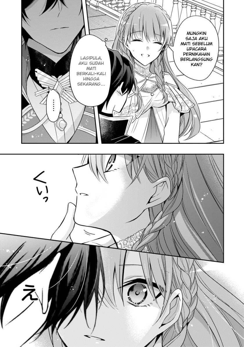 Halaman 28 dari Loop 7-kaime no Akuyaku Reijou wa, Moto Tekikoku de Jiyuu Kimama na Hanayome Seikatsu o Mankitsu Suru Chapter 34