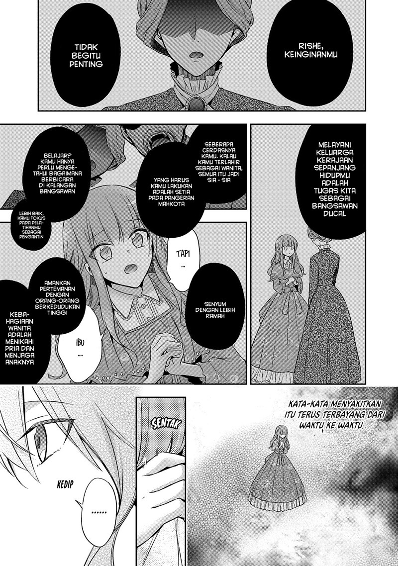 Halaman 14 dari Loop 7-kaime no Akuyaku Reijou wa, Moto Tekikoku de Jiyuu Kimama na Hanayome Seikatsu o Mankitsu Suru Chapter 4
