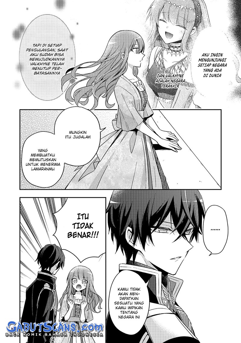 Halaman 19 dari Loop 7-kaime no Akuyaku Reijou wa, Moto Tekikoku de Jiyuu Kimama na Hanayome Seikatsu o Mankitsu Suru Chapter 4