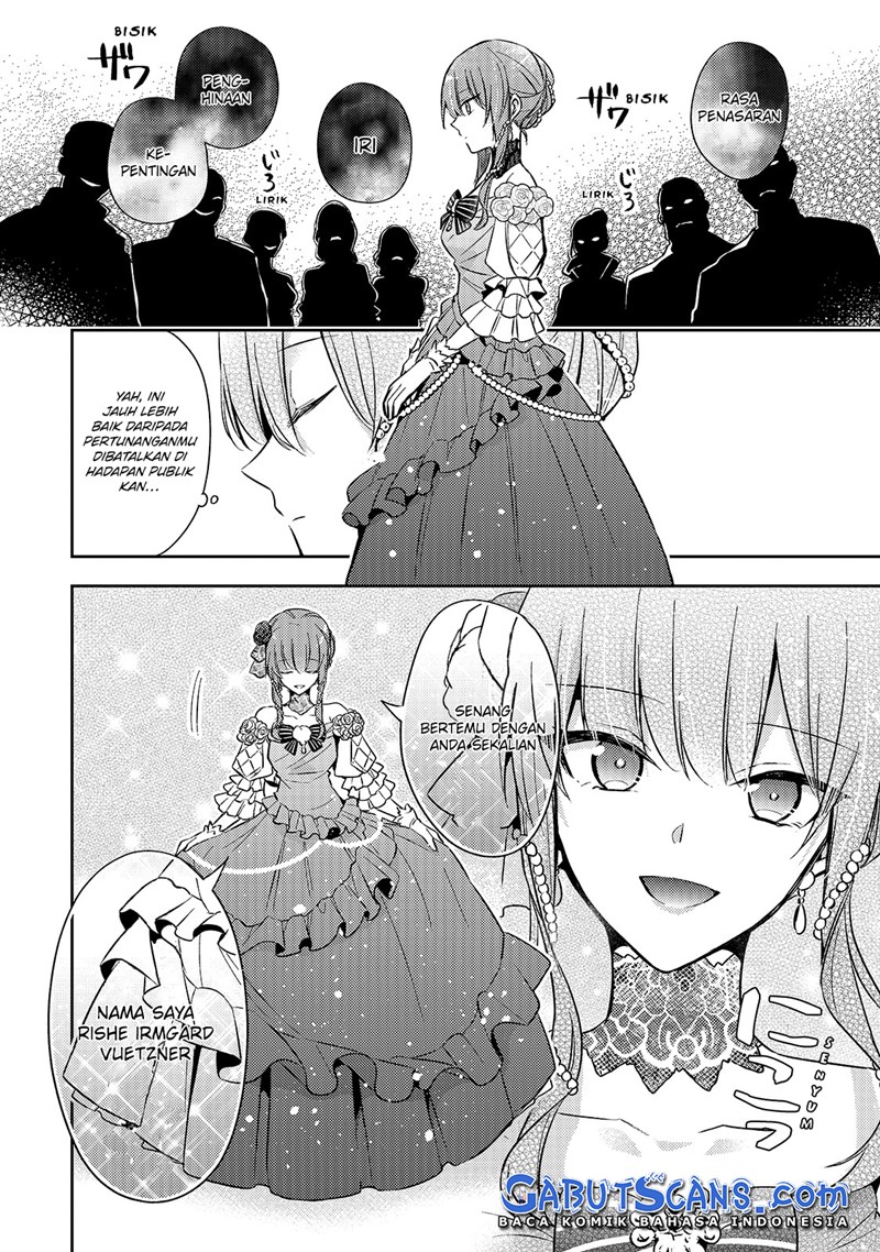 Halaman 18 dari Loop 7-kaime no Akuyaku Reijou wa, Moto Tekikoku de Jiyuu Kimama na Hanayome Seikatsu o Mankitsu Suru Chapter 5