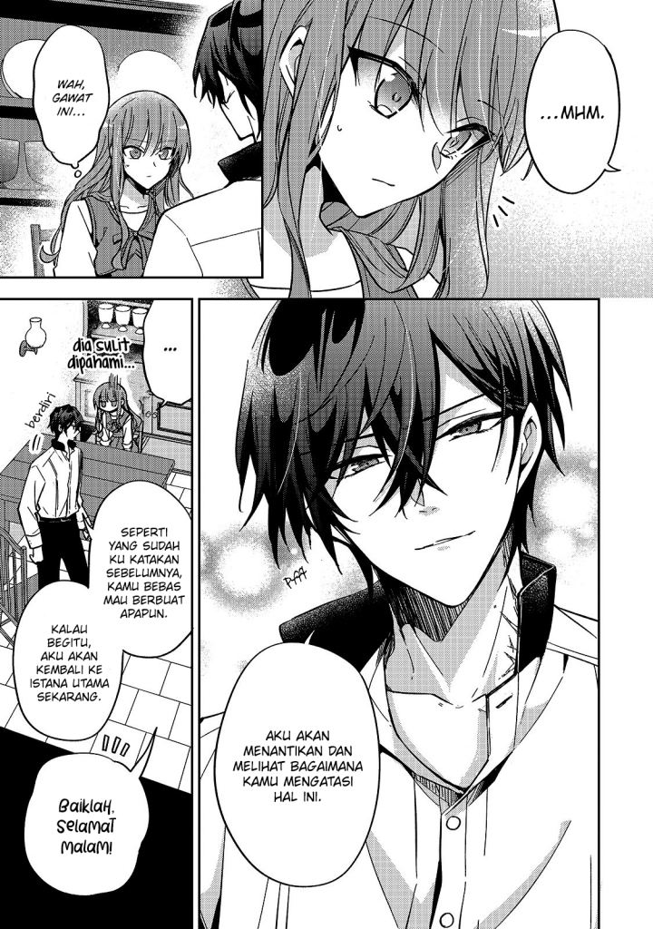 Halaman 10 dari Loop 7-kaime no Akuyaku Reijou wa, Moto Tekikoku de Jiyuu Kimama na Hanayome Seikatsu o Mankitsu Suru Chapter 9
