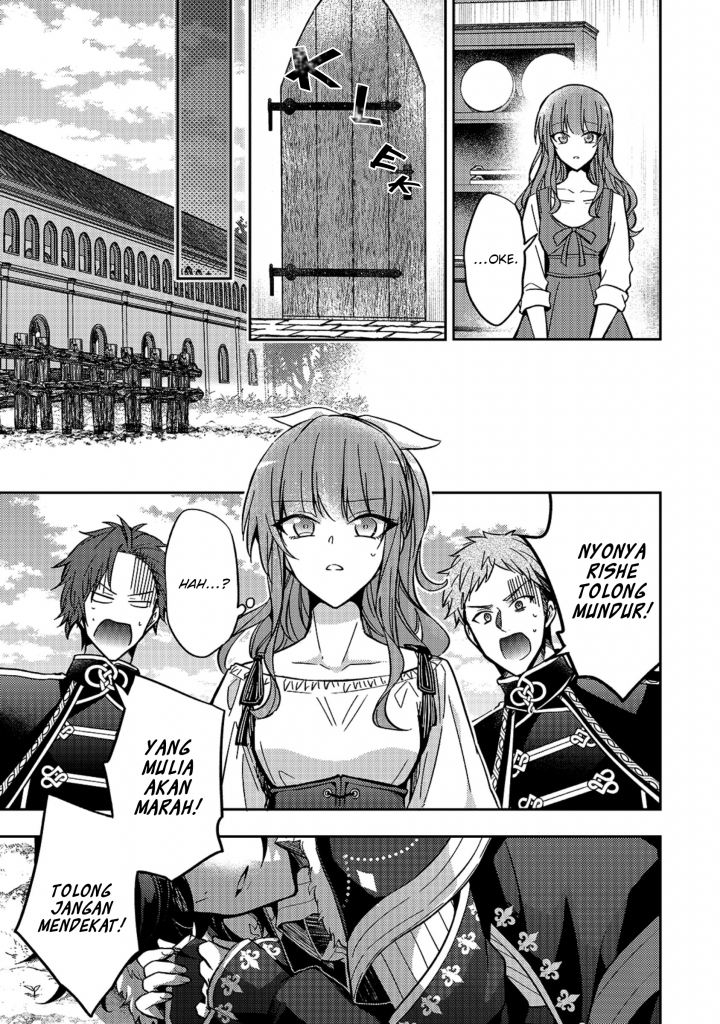 Halaman 12 dari Loop 7-kaime no Akuyaku Reijou wa, Moto Tekikoku de Jiyuu Kimama na Hanayome Seikatsu o Mankitsu Suru Chapter 9
