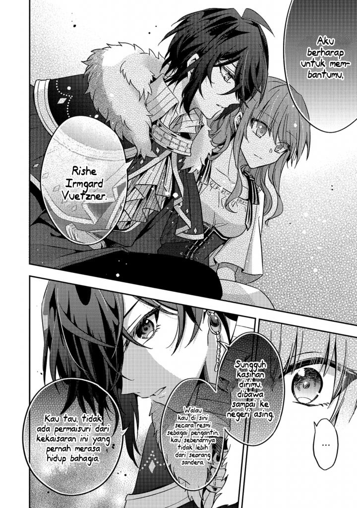 Halaman 19 dari Loop 7-kaime no Akuyaku Reijou wa, Moto Tekikoku de Jiyuu Kimama na Hanayome Seikatsu o Mankitsu Suru Chapter 9