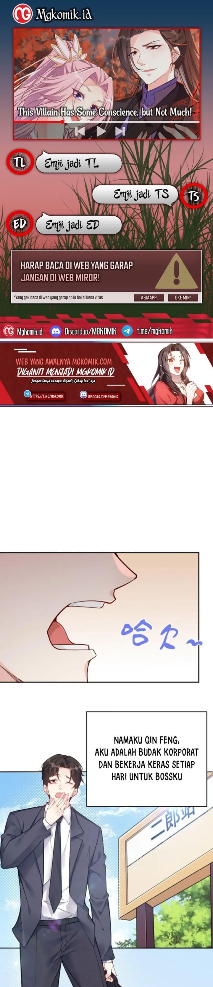 Halaman 1 dari This Villain Has Some Conscience, but Not Much! Chapter 1