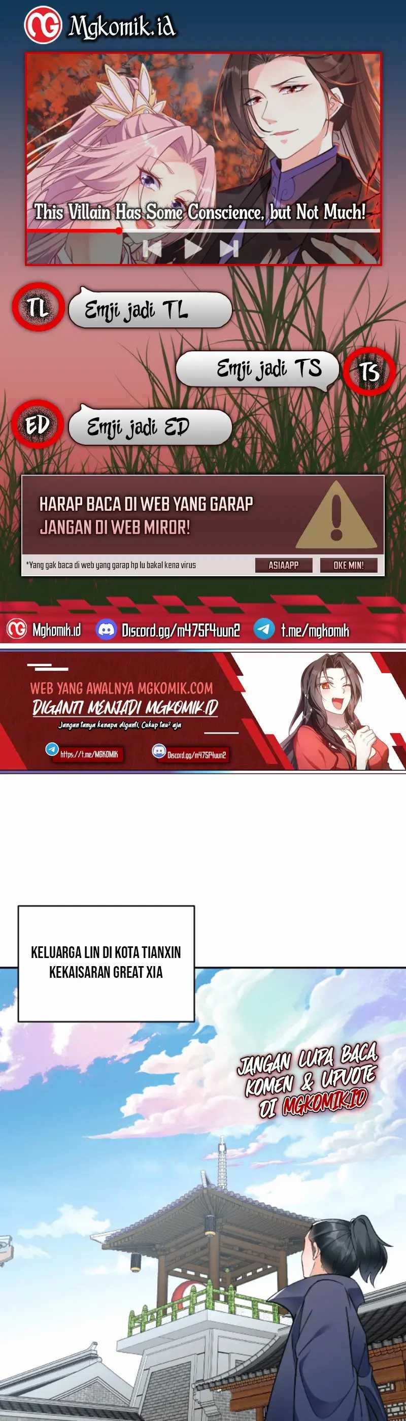 Halaman 1 dari This Villain Has Some Conscience, but Not Much! Chapter 13