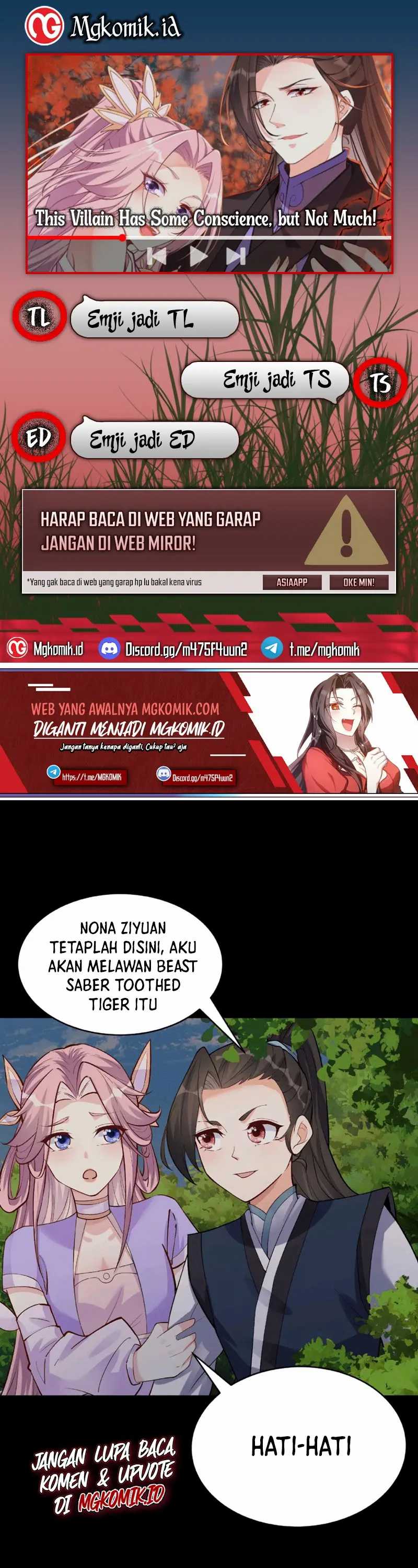 Halaman 1 dari This Villain Has Some Conscience, but Not Much! Chapter 31