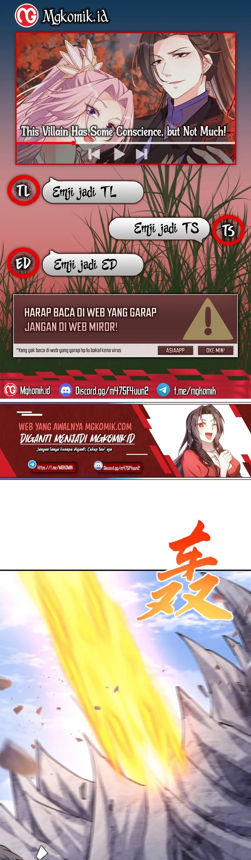 Halaman 1 dari This Villain Has Some Conscience, but Not Much! Chapter 42