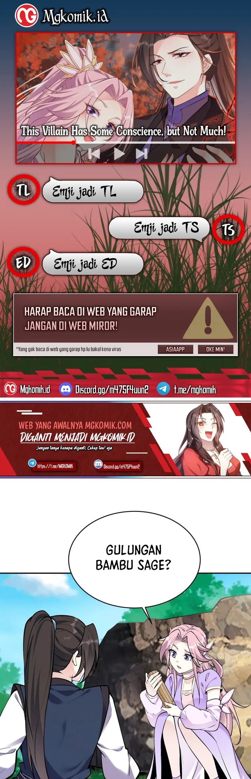 Halaman 1 dari This Villain Has Some Conscience, but Not Much! Chapter 44
