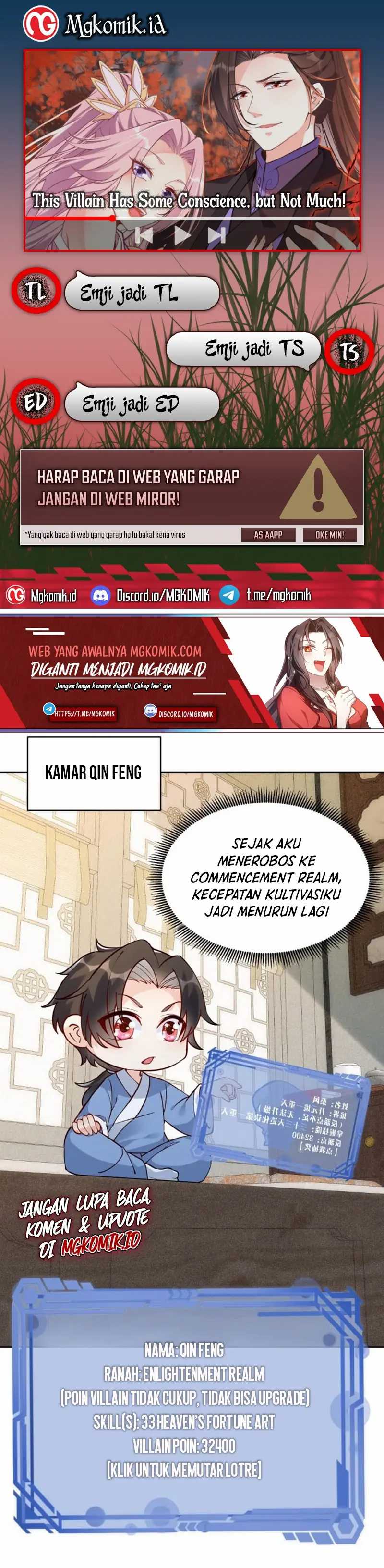 Halaman 1 dari This Villain Has Some Conscience, but Not Much! Chapter 8