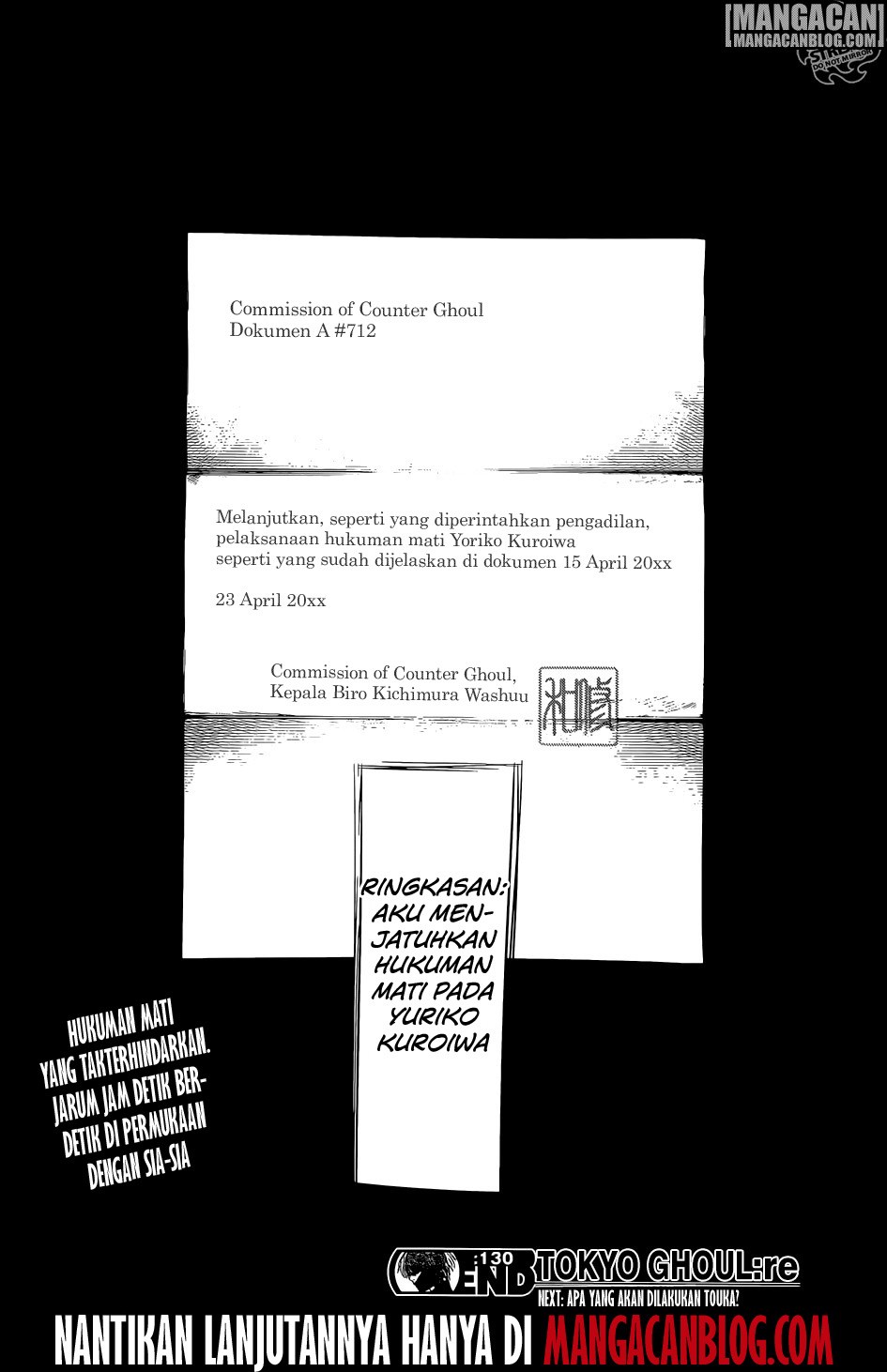 Halaman 19 dari Tokyo Ghoul:re Chapter 130