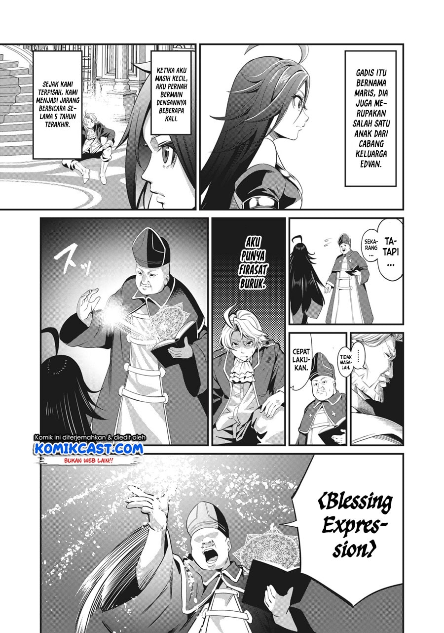 Halaman 11 dari Tsuihou Sareta Tenshou Juu Kishi wa Game Chishiki de Musou Suru Chapter 1.1
