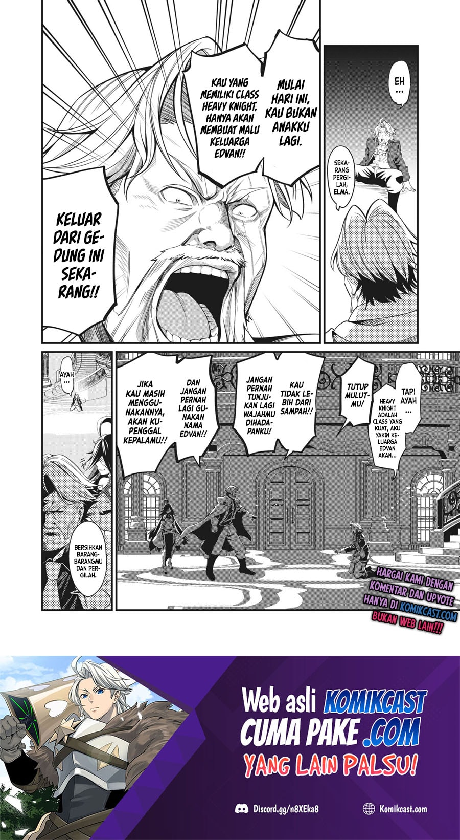 Halaman 16 dari Tsuihou Sareta Tenshou Juu Kishi wa Game Chishiki de Musou Suru Chapter 1.1