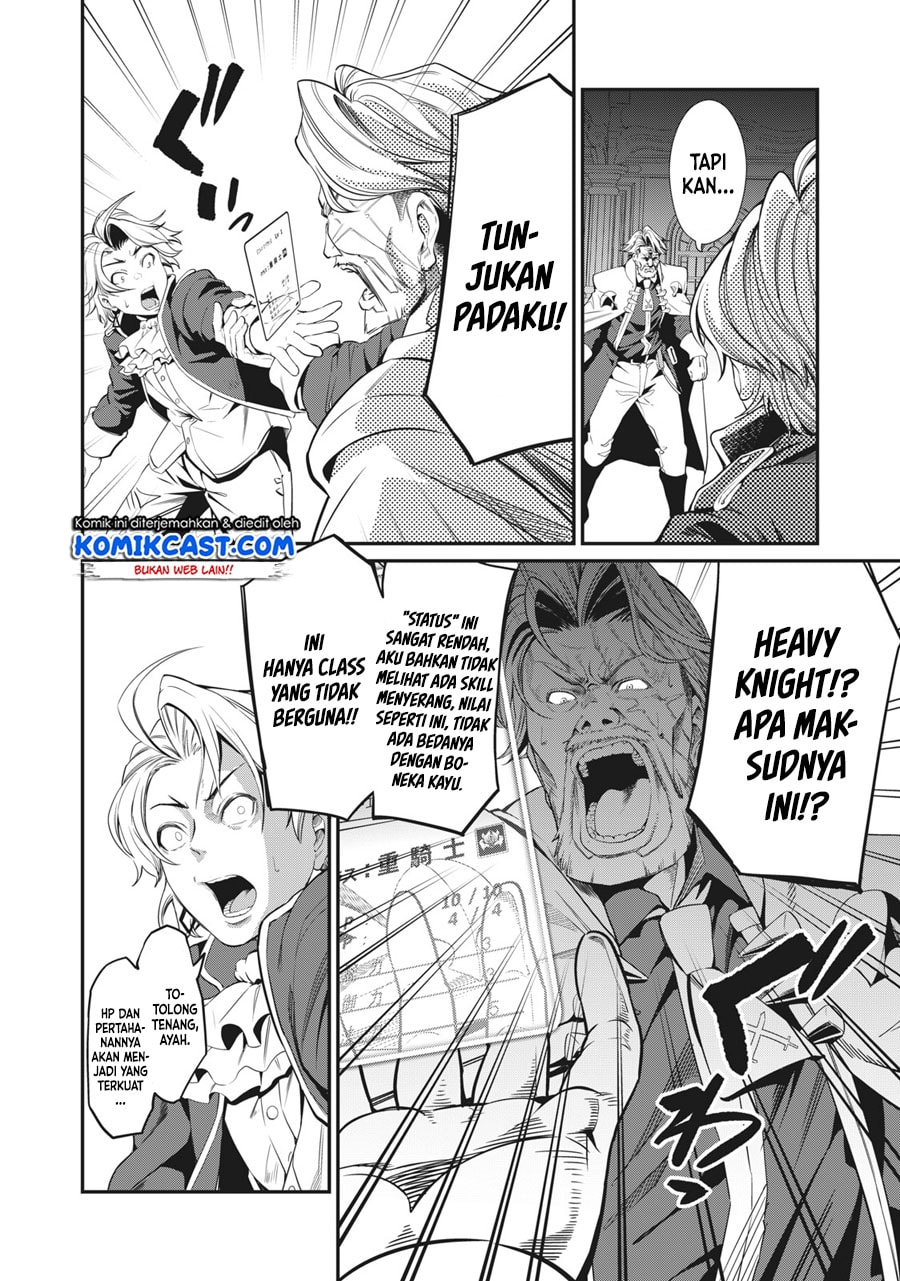 Halaman 8 dari Tsuihou Sareta Tenshou Juu Kishi wa Game Chishiki de Musou Suru Chapter 1.1