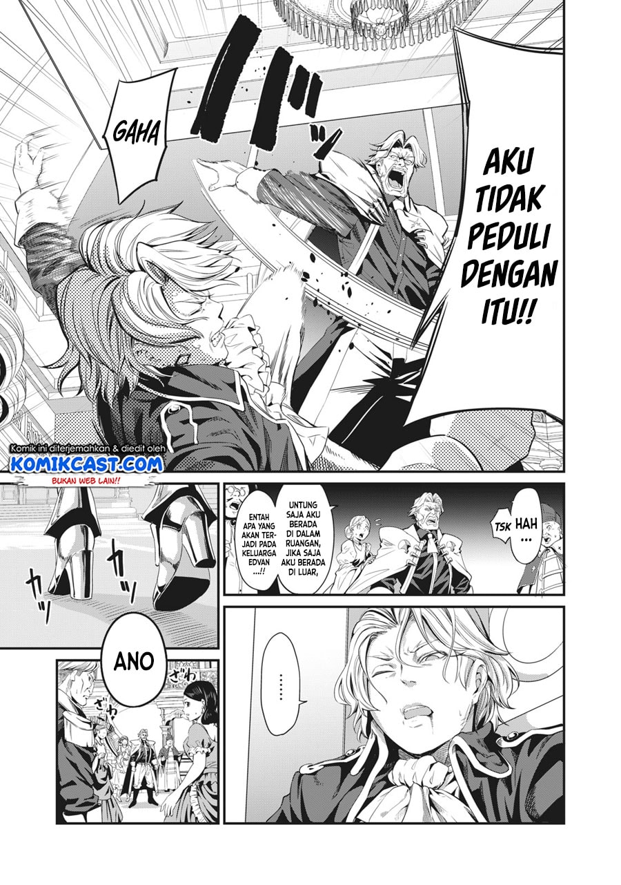 Halaman 9 dari Tsuihou Sareta Tenshou Juu Kishi wa Game Chishiki de Musou Suru Chapter 1.1