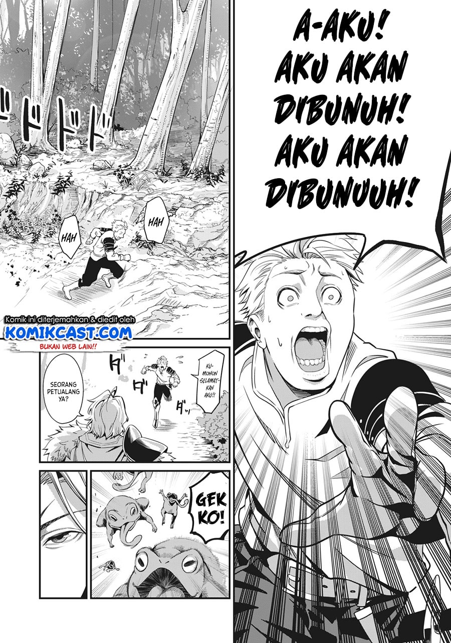 Halaman 15 dari Tsuihou Sareta Tenshou Juu Kishi wa Game Chishiki de Musou Suru Chapter 1.2