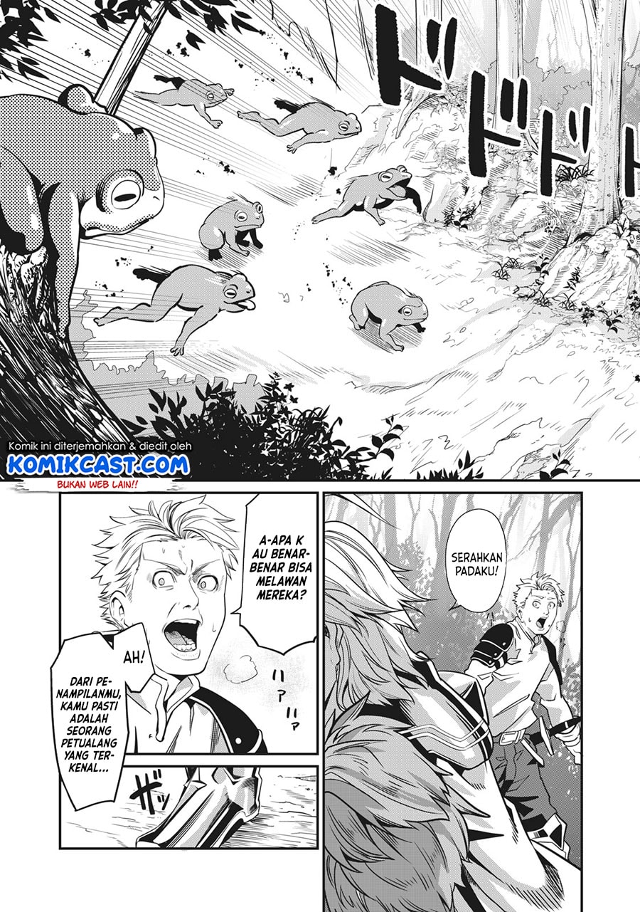 Halaman 16 dari Tsuihou Sareta Tenshou Juu Kishi wa Game Chishiki de Musou Suru Chapter 1.2