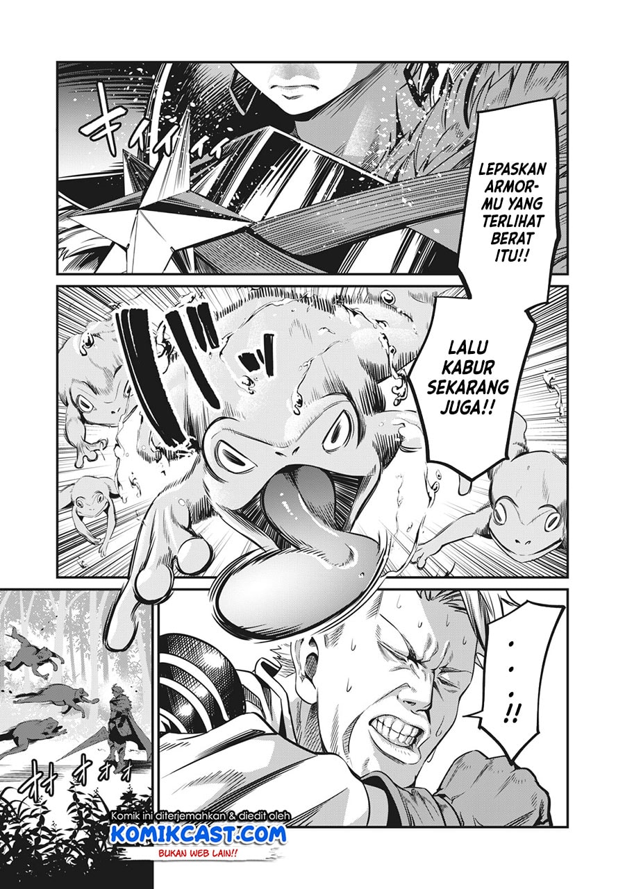 Halaman 18 dari Tsuihou Sareta Tenshou Juu Kishi wa Game Chishiki de Musou Suru Chapter 1.2