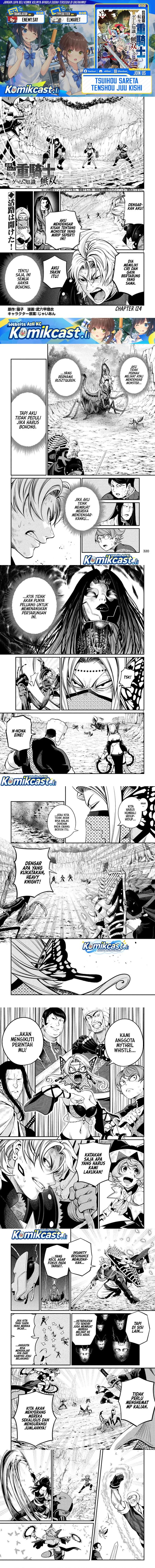 Halaman 1 dari Tsuihou Sareta Tenshou Juu Kishi wa Game Chishiki de Musou Suru Chapter 124