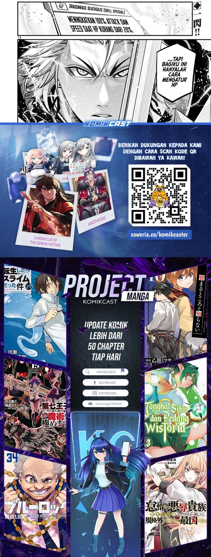 Halaman 3 dari Tsuihou Sareta Tenshou Juu Kishi wa Game Chishiki de Musou Suru Chapter 124