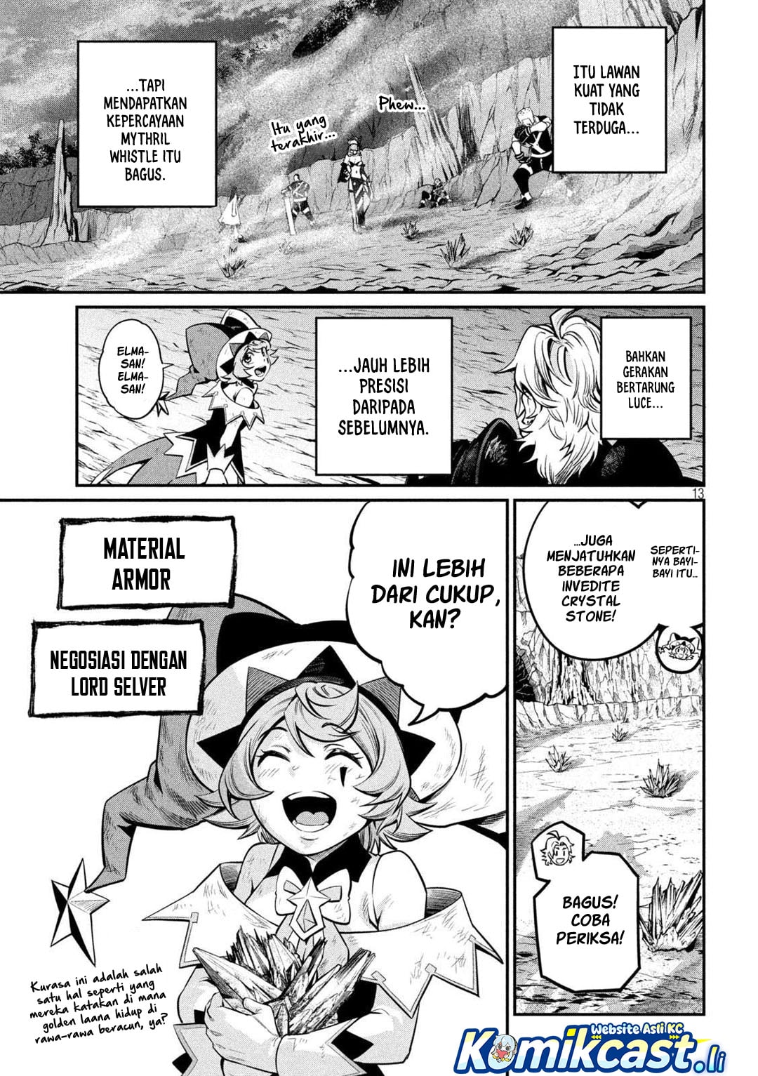 Halaman 14 dari Tsuihou Sareta Tenshou Juu Kishi wa Game Chishiki de Musou Suru Chapter 125