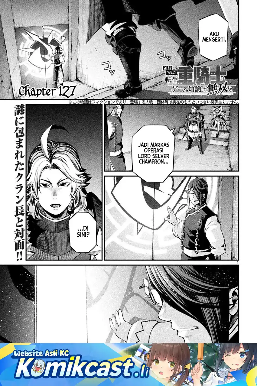 Halaman 2 dari Tsuihou Sareta Tenshou Juu Kishi wa Game Chishiki de Musou Suru Chapter 127