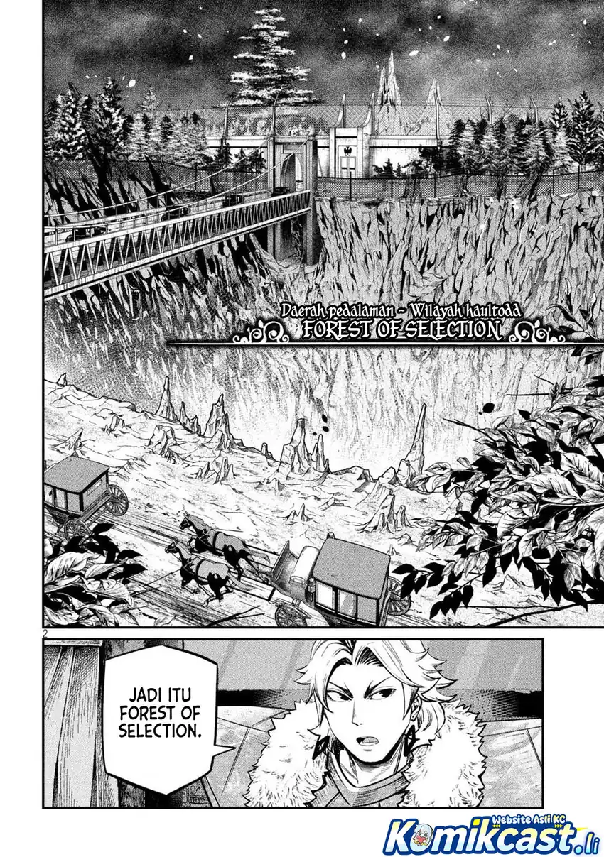 Halaman 2 dari Tsuihou Sareta Tenshou Juu Kishi wa Game Chishiki de Musou Suru Chapter 133