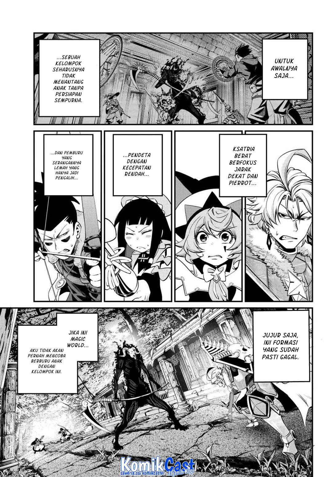 Halaman 10 dari Tsuihou Sareta Tenshou Juu Kishi wa Game Chishiki de Musou Suru Chapter 136
