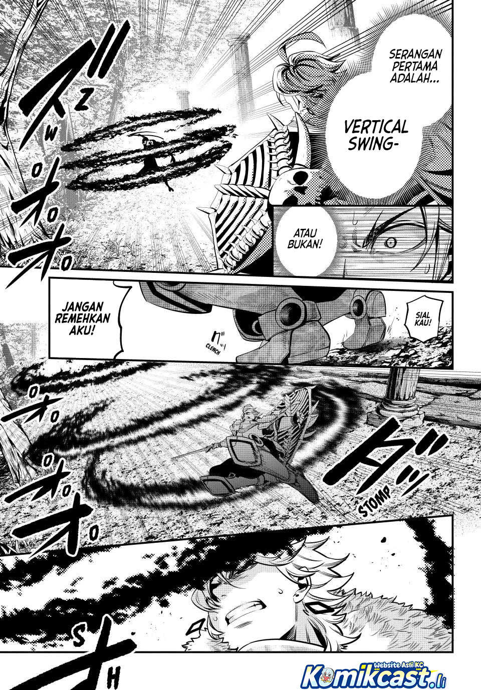 Halaman 12 dari Tsuihou Sareta Tenshou Juu Kishi wa Game Chishiki de Musou Suru Chapter 137