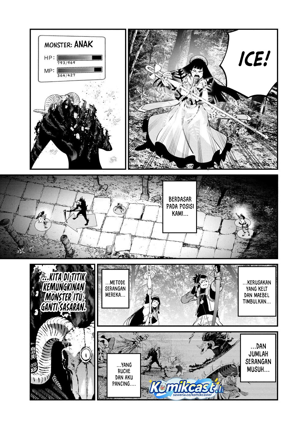 Halaman 4 dari Tsuihou Sareta Tenshou Juu Kishi wa Game Chishiki de Musou Suru Chapter 137