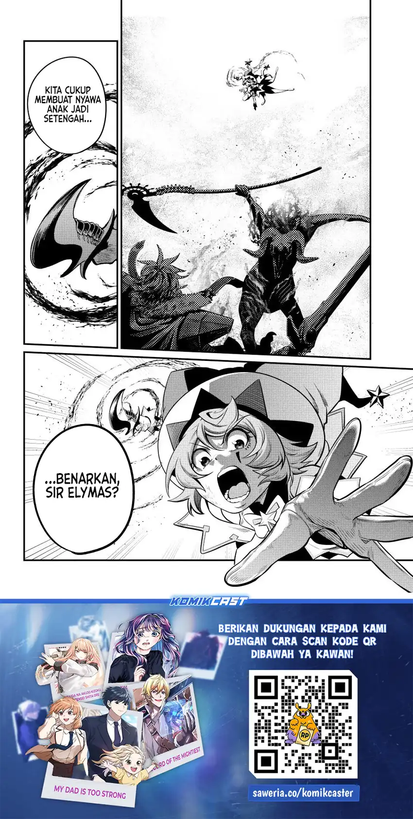 Halaman 17 dari Tsuihou Sareta Tenshou Juu Kishi wa Game Chishiki de Musou Suru Chapter 138