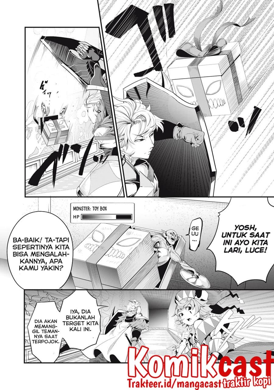 Halaman 11 dari Tsuihou Sareta Tenshou Juu Kishi wa Game Chishiki de Musou Suru Chapter 14
