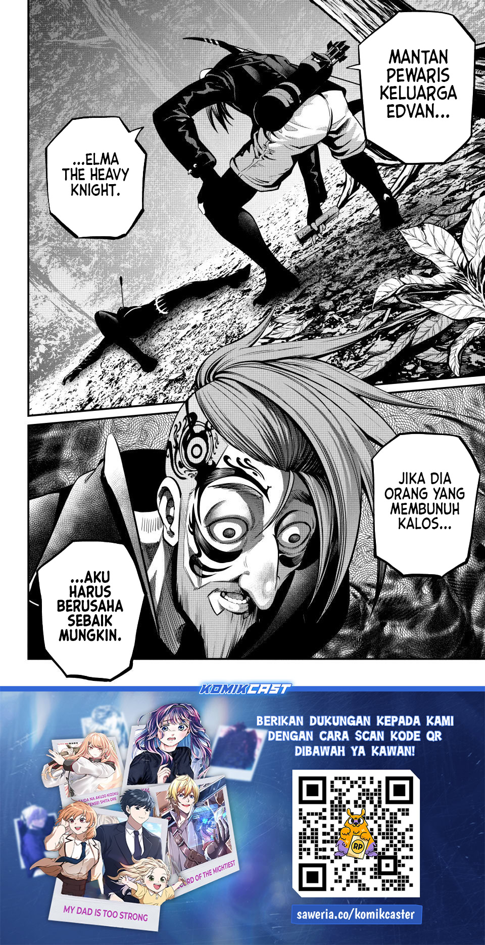 Halaman 19 dari Tsuihou Sareta Tenshou Juu Kishi wa Game Chishiki de Musou Suru Chapter 141