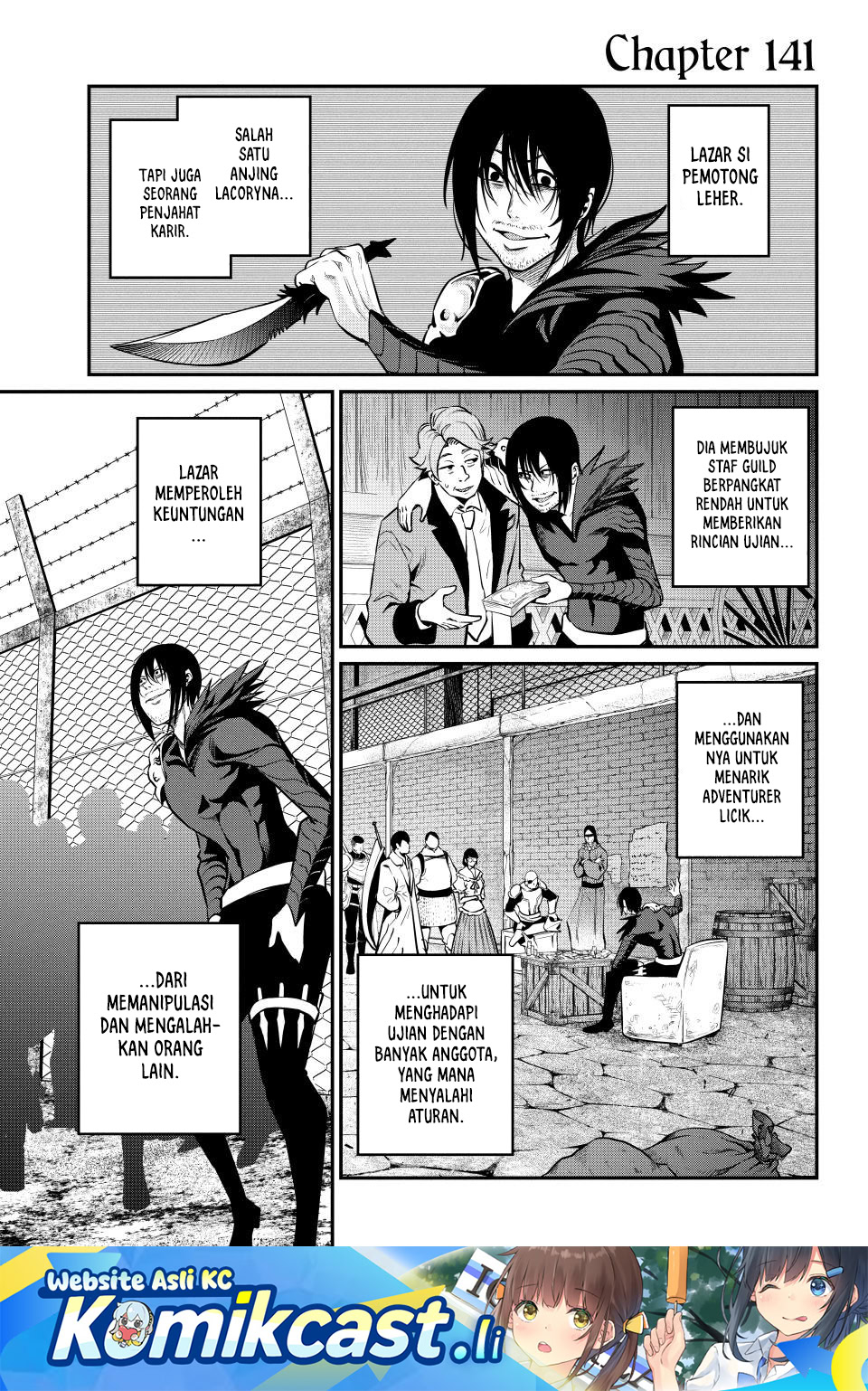 Halaman 2 dari Tsuihou Sareta Tenshou Juu Kishi wa Game Chishiki de Musou Suru Chapter 141