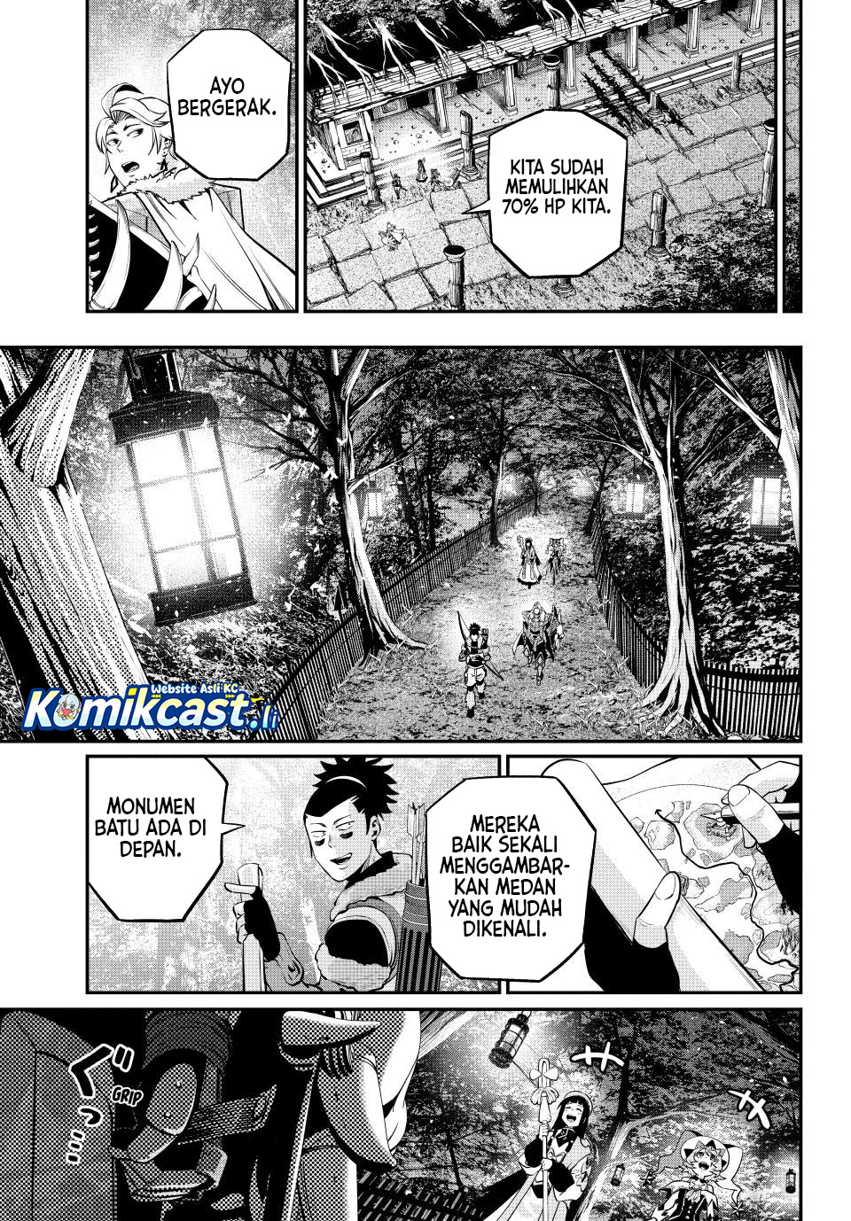 Halaman 8 dari Tsuihou Sareta Tenshou Juu Kishi wa Game Chishiki de Musou Suru Chapter 141