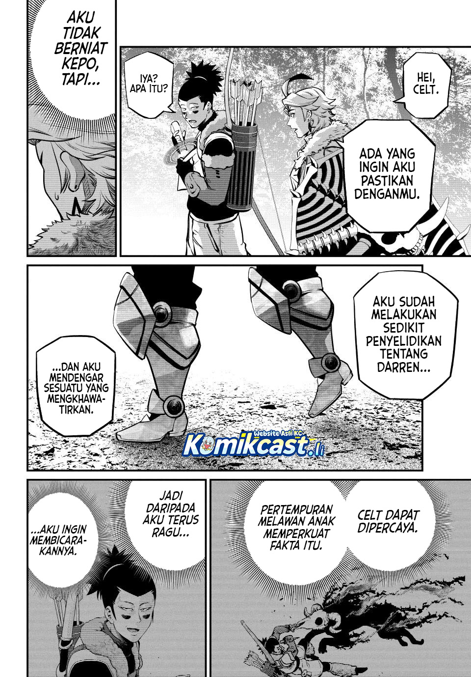 Halaman 9 dari Tsuihou Sareta Tenshou Juu Kishi wa Game Chishiki de Musou Suru Chapter 141