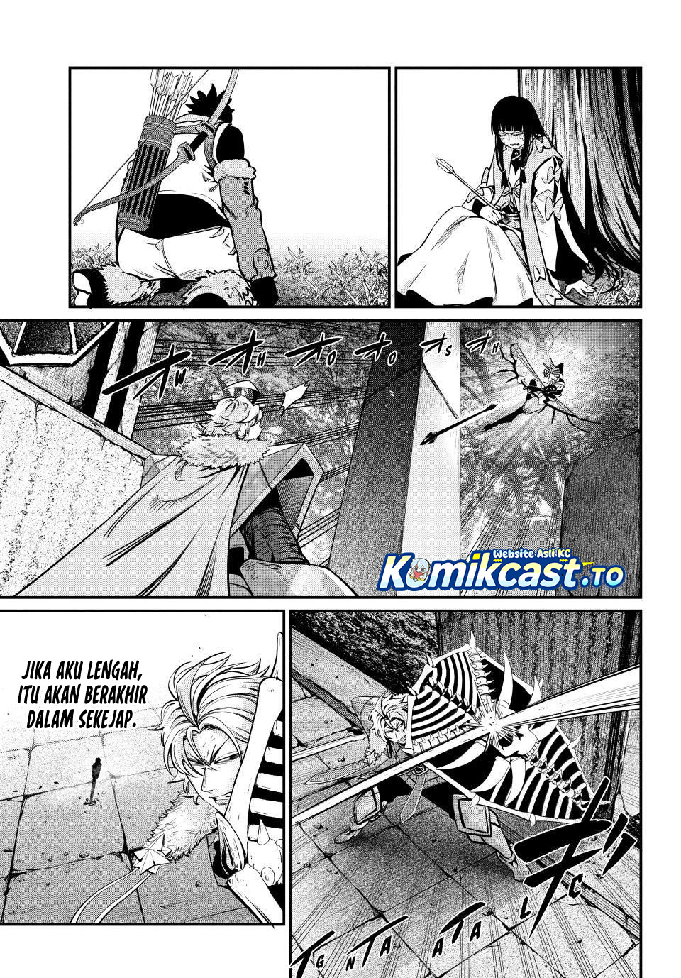 Halaman 10 dari Tsuihou Sareta Tenshou Juu Kishi wa Game Chishiki de Musou Suru Chapter 144