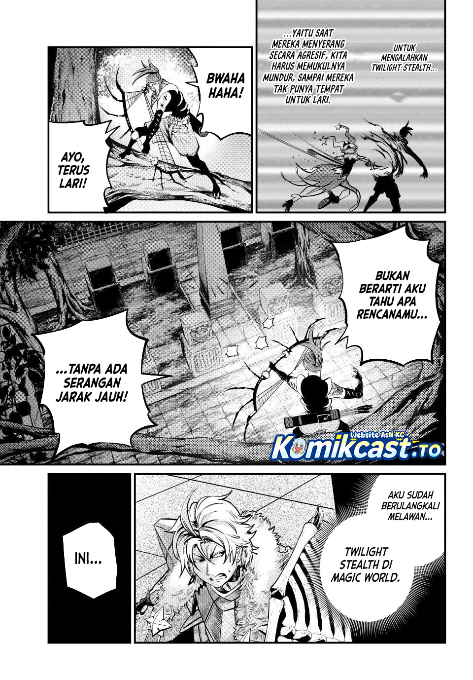 Halaman 12 dari Tsuihou Sareta Tenshou Juu Kishi wa Game Chishiki de Musou Suru Chapter 144