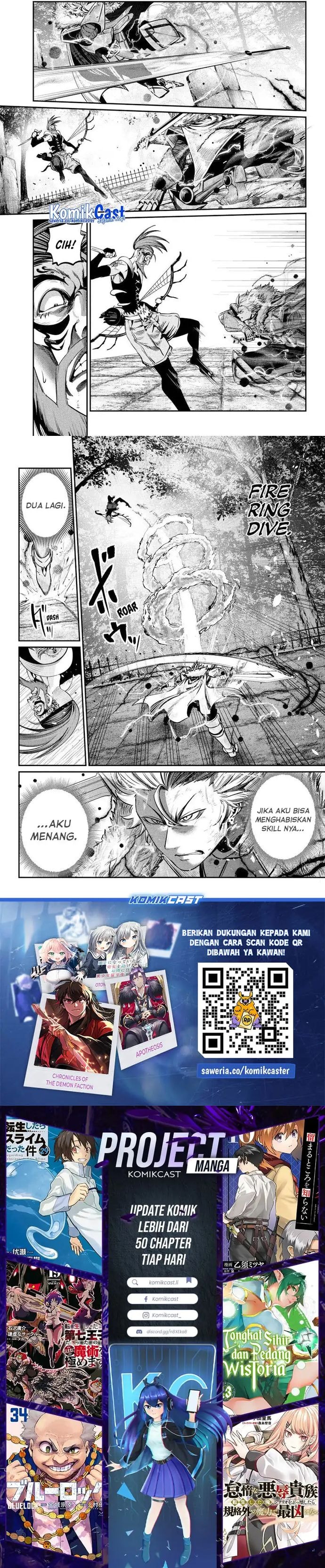 Halaman 3 dari Tsuihou Sareta Tenshou Juu Kishi wa Game Chishiki de Musou Suru Chapter 147