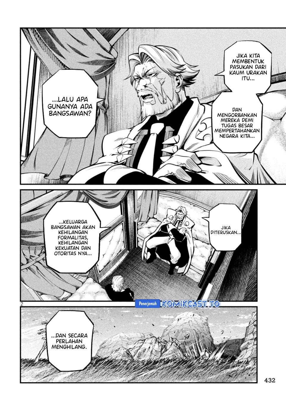 Halaman 3 dari Tsuihou Sareta Tenshou Juu Kishi wa Game Chishiki de Musou Suru Chapter 153