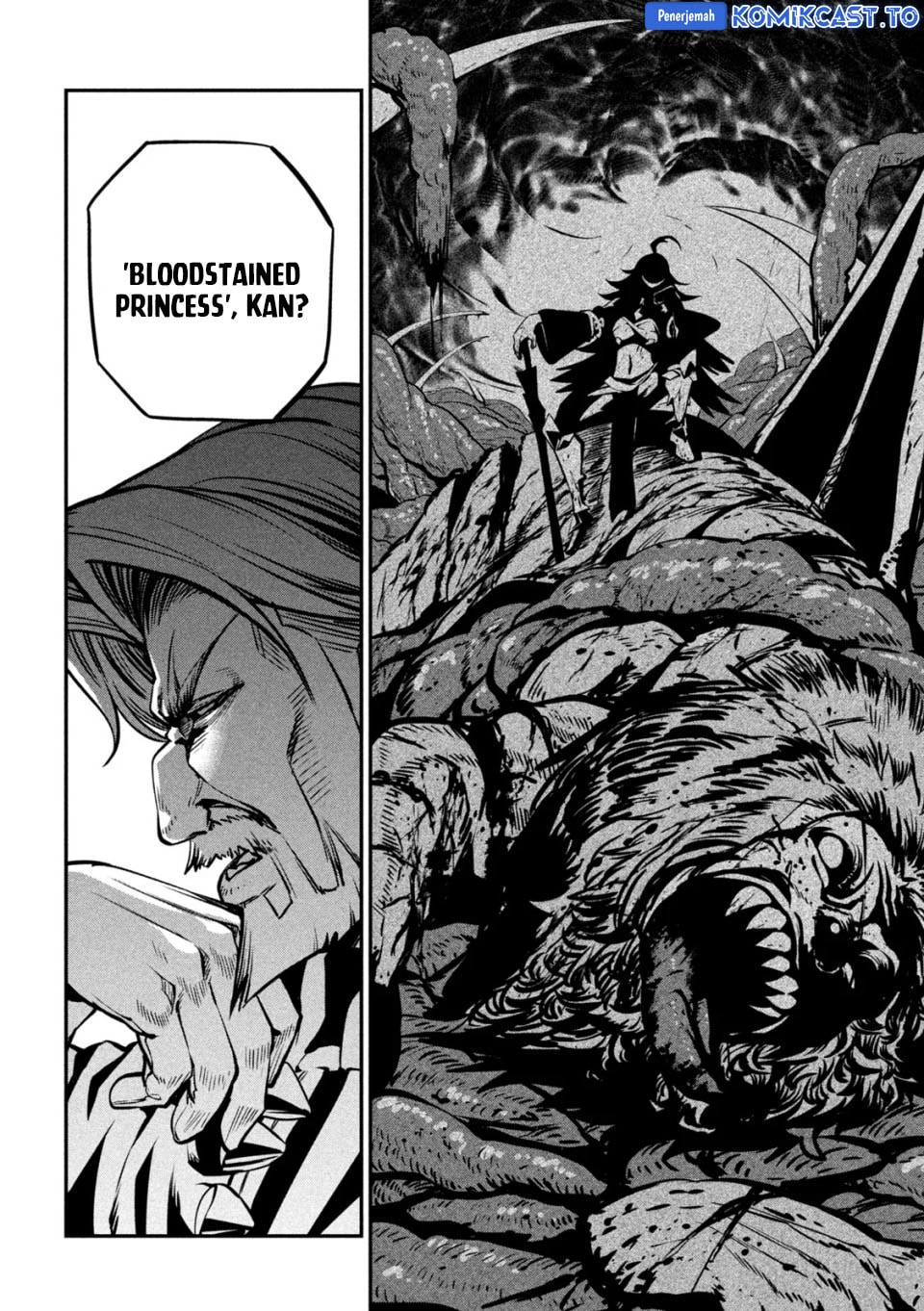 Halaman 7 dari Tsuihou Sareta Tenshou Juu Kishi wa Game Chishiki de Musou Suru Chapter 153