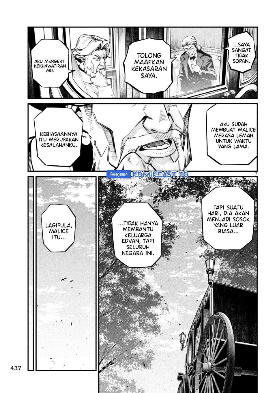 Halaman 8 dari Tsuihou Sareta Tenshou Juu Kishi wa Game Chishiki de Musou Suru Chapter 153