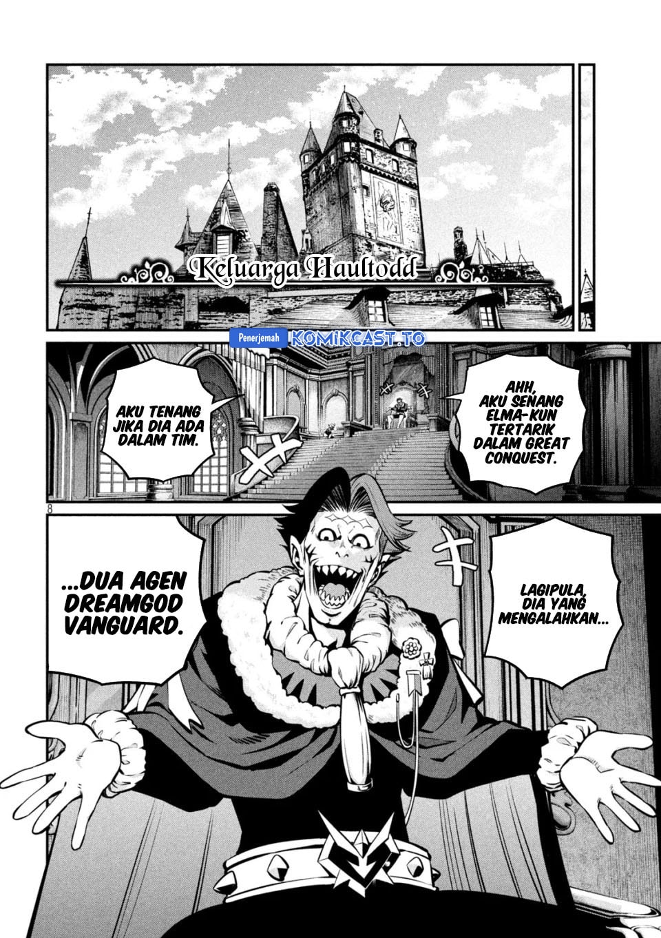Halaman 9 dari Tsuihou Sareta Tenshou Juu Kishi wa Game Chishiki de Musou Suru Chapter 153