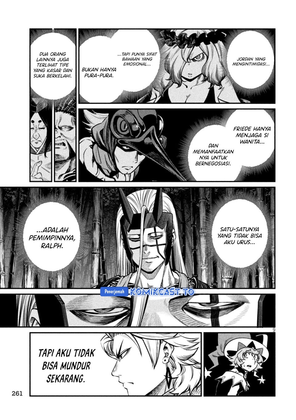 Halaman 10 dari Tsuihou Sareta Tenshou Juu Kishi wa Game Chishiki de Musou Suru Chapter 156